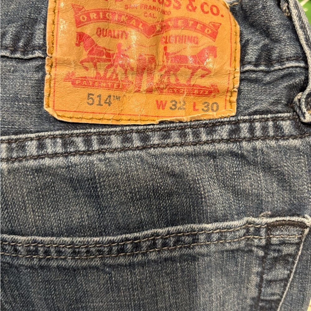 Levi's Blue Slim Straight Jeans with Classic Denim Texture